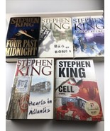 Stephen King Lot Of 5 Hardcover Books Four Past Midnight Cell Hearts in ... - $65.41