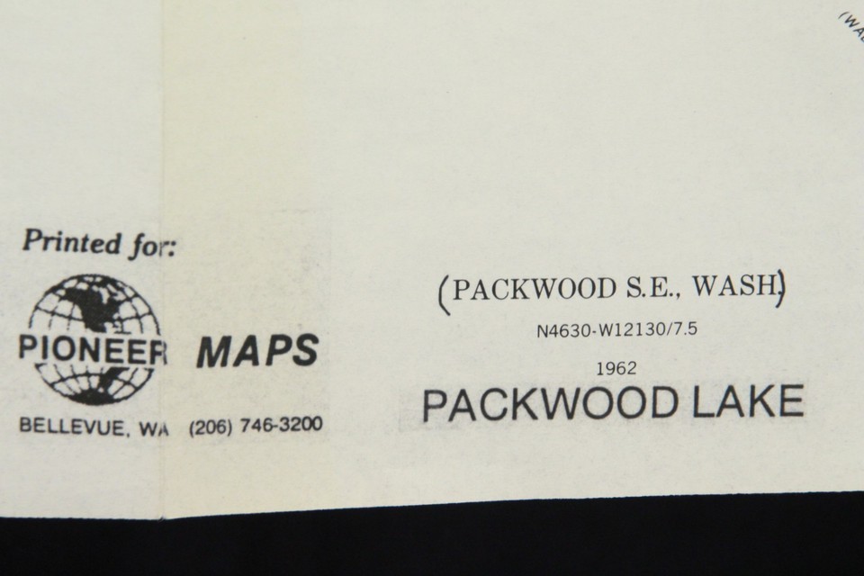 Packwood Lake WA Topographic Map 1985 USDA Forest Service Use 22" x 27" Item image 8
