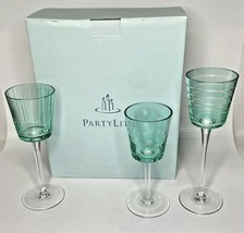 PartyLite Santorini Stemmed Votive Trio Rare Retired Item NIB P10D/PP90669 - $49.99