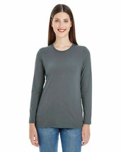 2 Pack - American Apparel Women&#39;s Long-Sleeve Jersey Tees, Grey, Med - New - $6.99