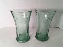 Vintage Libbey Coke COCA COLA Green Flared Glass Bell Tumbler 16 oz Heavy Glass - £12.78 GBP