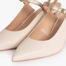 The Pompei Cream Leather Slingback Women Sandal image 3