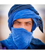 Indigo Tuareg Scarf Turban Ethnic Blue Sahara Unisex Adulte, écharpe ind... - £23.01 GBP