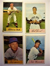 (4) 1954 Bowman Baseball Cards-#13-77-91-175 - £10.79 GBP