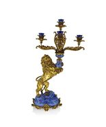 Luxury Blue Porcelain Brass Lion Candelabra  Villa Entrance Candle Hold... - $709,198.19 MXN Luxury Blue Porcelain Brass Lion Candelabra  Villa Entrance Candle Hold... - $709,198.19 MXN