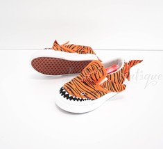 No Box Vans Toddler Slip-On V Shoes Sneaker Canvas Tiger Shark Orange Multi 6K - £31.62 GBP