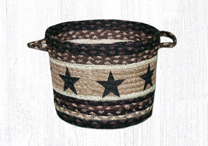 Primary image for Earth Rugs UBP-313 Black Stars Printed Utility Basket 9" x 7"
