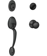 Schlage Plymouth Single Cylinder Handleset and Plymouth Knob, Matte Blac... - €100,83 EUR