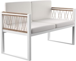 White, Natural Sei Furniture Amz9070411Do Wallmond Outdoor Loveseat. - £303.73 GBP