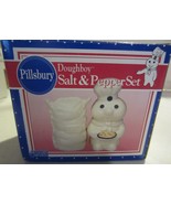 Vintage Pillsbury Doughboy &amp; Flour Sack Salt &amp; Pepper Shaker  NIB - £12.43 GBP