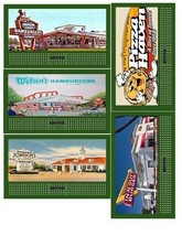 5 Billboard Theme Fast Food Resturant Sign Inserts Fits Lionel Trains 310 Holder - £18.68 GBP