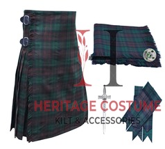 Men&#39;s Scottish Traditional 8 Yard Kilt Brown Watch Tartan KILT Package - £69.91 GBP+