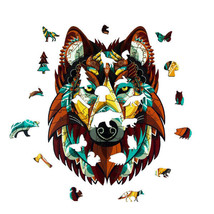 NEW Wooden Puzzle Mysterious Wolf  A4 3D 2022 Gift - £35.81 GBP