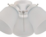 Frosted Ribbed Glass Ceiling Fan Light Kit, White, Westinghouse Lighting... - $45.93