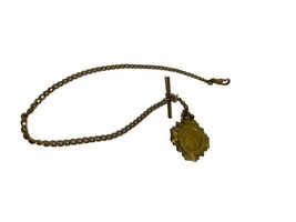 Vintage Antique Albert Watch Chain With Fob Gold Tone - £14.65 GBP