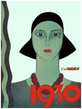 1655 M.C.Massaguer 1930 Vintage 18x24 Poster.Green Decorative Art.DESIGNERS buy  - £22.12 GBP