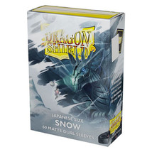 Dragon Shield Japanese Dual Matte Sleeves 60pcs - SnowWhite - $27.44