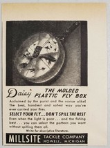 1947 Print Ad Daisy Plastic Fly Fishing Box Millsite Tackle Howell,Michigan - $8.26