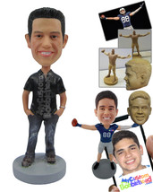 Personalized Bobblehead Handsome Hunk In All Swag With Hands In Pocket And A Wri - £72.57 GBP