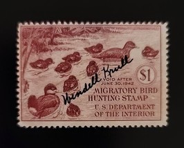 1941 $1 U.S. Migratory Bird Hunting Permit Stamp, Department of Interior... - $8.94