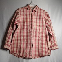 Carhartt Shirt Mens 52&quot; Chest Red Plaid Button Long Sleeve Outdoor Workwear - $23.55