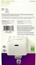 Philips High-Speed USB-C Wall Charger W/Power Delivery 30W 6x More Power White image 5