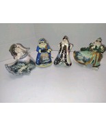 Thomas Kinkade Ashton Drake Old World Santa  Ornaments Lot Of 4 Set Hang... - £19.65 GBP