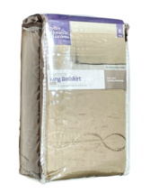 Better Homes &amp; Gardens Loop Stitch King Bedskirt Beige 78 x 80 x 14&quot; Embroidered - $18.59