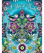 LEANIN TREE A Note of Thanks #35629~Pack of 8 Notecards~Colorful Inside - £6.10 GBP