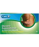Care Glycerin Suppositories Adult 4g x 12 - $8.75