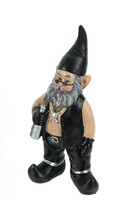 Scratch &amp; Dent Gnoschitt the Thirsty Biker Garden Gnome Statue 7.5 Inche... - £18.65 GBP