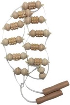  Wood Back Massage Roller Rope Wood Therapy Cellulite Massage Tools Self Ma - £27.01 GBP