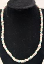 Rainbow Hawaiian Chipped Puka Sea Shell Necklace Surfer Choker Shell Necklace - £11.73 GBP