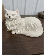 Vintage 1980 Persian Cat Figurine Ceramic Large 16 Inch Figure - $95.75 CAD