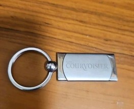 Courvoisier Cognac Keychain Silvertone Chrome Keyring Liquor Advertising... - £6.97 GBP