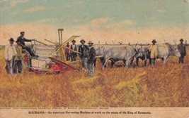 International Harvester IH Roumania Harvesting Machine Postcard E16 - $8.99