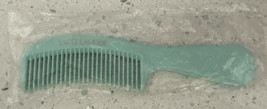 Vintage Estee Lauder Blue Green Hair Comb 6.5” Travel Curved Retro - $12.55