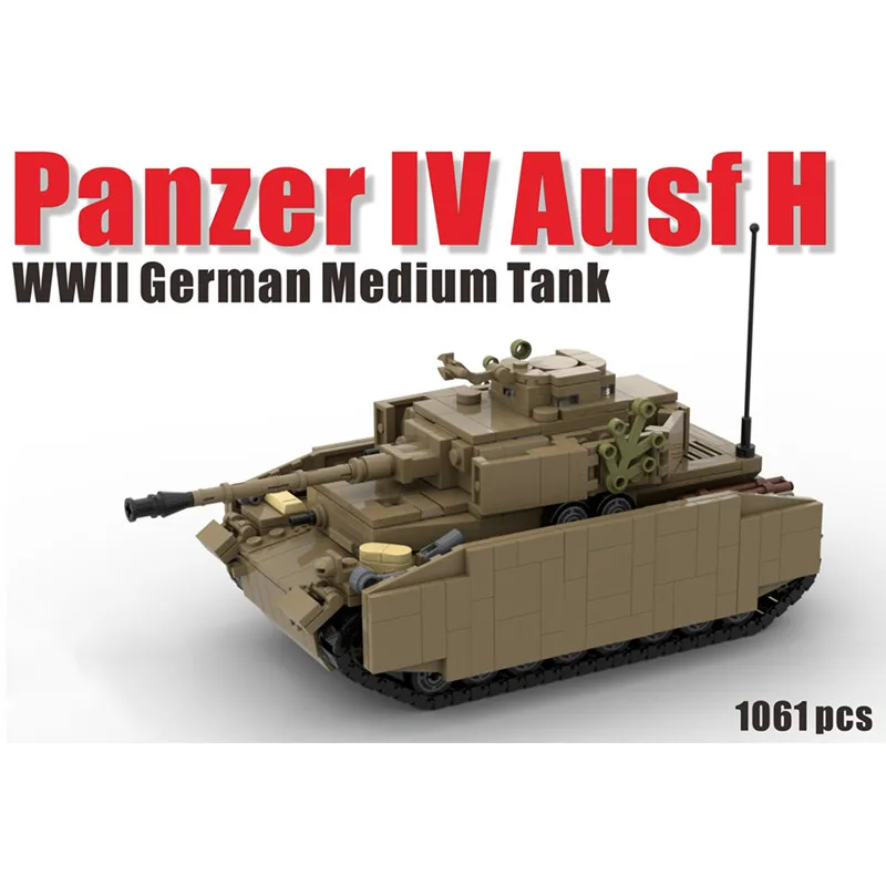 WWII Military Tank H Building Blocks Fully Built True Suspension German Battle - £139.84 GBP