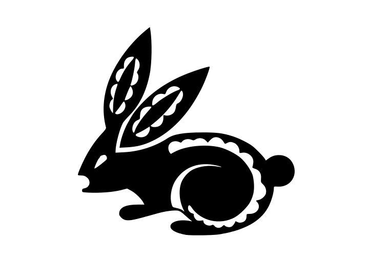 CHINESE ASTROLOGY RABBIT 2 Vinyl Decal Car Sticker Wall Truck CHOOSE SIZE COLOR