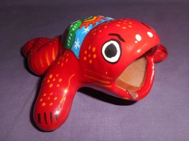 Talavera Red Frog Pottery Open MouthHand Painted Folk Art Mexico People ... - £14.89 GBP