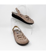 Alegria Womens Tan Fabric Covered Leather Sling Back Flat Size 7 - 7.5 U... - $456.77 MXN