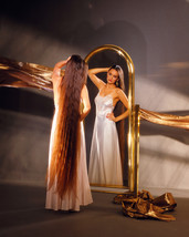 Crystal Gayle 11x14 Photo looking in mirror - £11.78 GBP