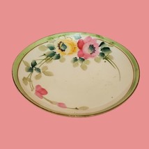 Vintage 5.5&quot; Made in Japan Heavy Hand Painted Gilt Floral Plate Shabby C... - £9.00 GBP