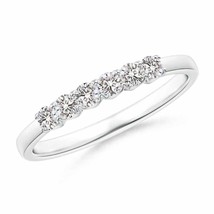 ANGARA Fishtail-Set Diamond Six Stone Wedding Bin 14K Gold (IJI1I2, 0.31 Ctw) - £415.80 GBP