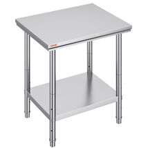 VEVOR Stainless Steel Adjustable Work Table , 24x30x31 in, 700 lbs Load ... - $68.99