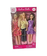 Girl&#39;s fashion dolls KMart Exclusive Just Kidz three piece gift set 12&quot; NEW - $458.45 MXN