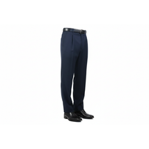 Men's Apollo King Slacks Single Pleated Semi Wide Leg DM22 Navy Size 38 image 2