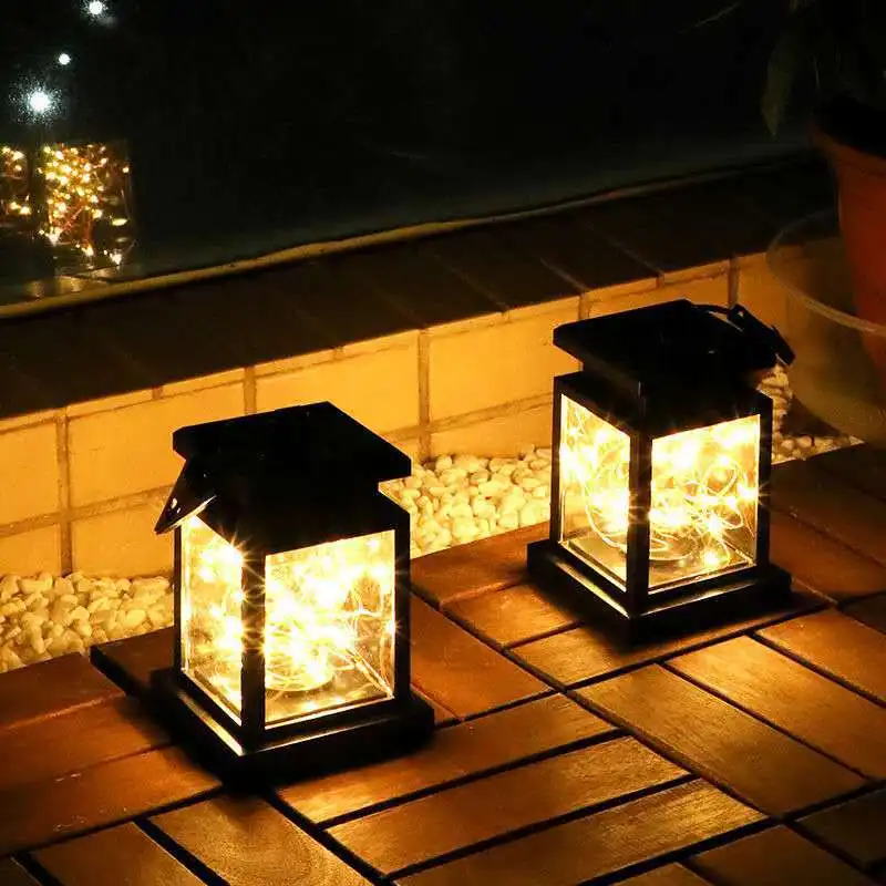 Solar LED Lights Outdoors Floor Lanterns Panel Candle Indoor Hanging Balcony Lam - £64.41 GBP