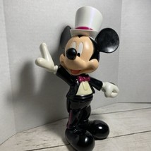 Mickey Mouse 10” Moveable Figure With Black Tuxedo And Pink Trim - $19.79