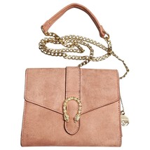 Big Buddha Crossbody Bag Womens Pink Gold Chain Faux Suede Magnetic Snap... - $24.14